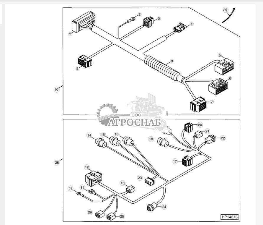 Жгут проводов подлокотника 